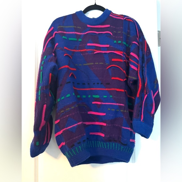 COOGI Sweater Cardigan Men’s large Australia 100% Wool 3D Grandpa Biggie - Picture 1 of 3